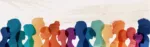 Silhouette profile face group of men and women of diverse culture and race